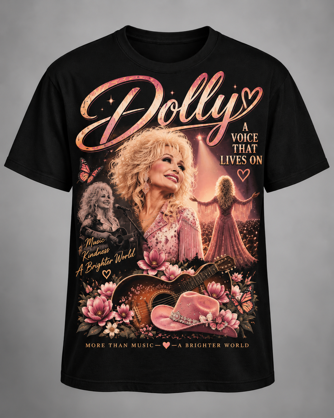 A Voice That Lives On โ Dolly Tribute Country Music Tee๐๐ฆ๐ธ