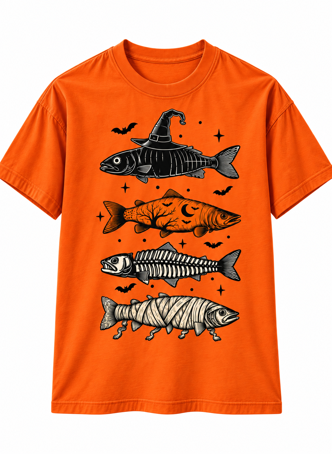 Halloween Trout Fishing T-Shirt β Spooky Fish Angler Tee